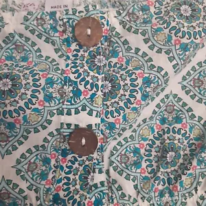 Street Flower Bandeaux Top Gr. XL Blumen Medaillon 100 % Baumwolle - Bild 1 von 7