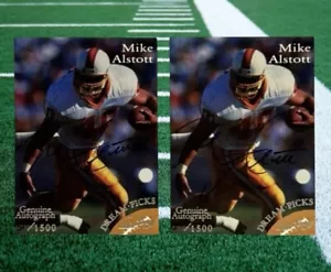 Mike Alstott Auto Autogrammkarte /1500 1997 Original Artikel #R1 Buccaneers x2 - Bild 1 von 3