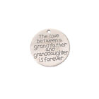 10PCS The Love between grandfather and granddaughter is forever charms #95320