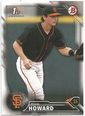 Ryan Howard San Francisco Giants 2016 Bowman Draft - Image 1 of 2