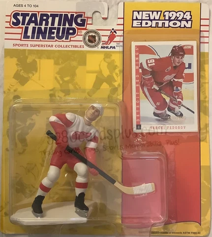 SERGEI FEDOROV Detroit Red Wings Starting Lineup 1994 NHL SLU Figure & Card NEW Cover