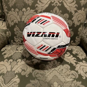Vizari Stadio Match NFHS White Red Size 4 - Picture 1 of 8