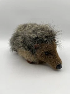 Aurora World Classics Hedgehog Brown Plush 10" Shaggy Hairy 1996 A&A Porcupine - Picture 1 of 11