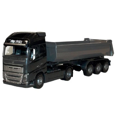 EMEK, VOLVO FH16 4x2 nero con cassone ribaltabile a 3 assi, 1/25,  EMEK22353 - Immagine 1 di 4