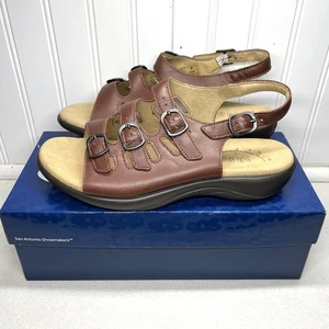 SAS Mystic Sandal Henna Smooth Brown Women's Sz 8 WW Shoes New In Box USA - Picture 1 of 10