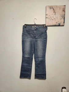 Eddie Bauer Womens Slightly Curvy High Rise Kick Flare Denim Jeans Size 12 - Picture 1 of 9