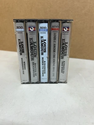 Louis L'amour Bantam Audio Book Cassette Collection Lot of 5 Western Tapes NICE - Image 1 of 4