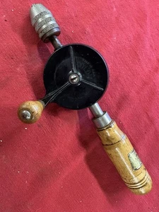 VINTAGE AMSCO USA EGG BEATER LIGHT DUTY HAND DRILL WOODWORKING GARAGE SHOP TOOL - Picture 1 of 14