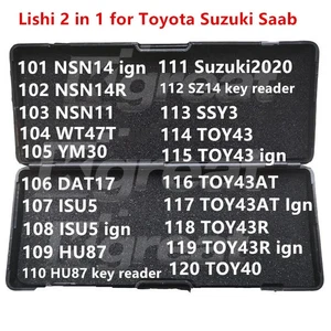 101-120 Lishi 2 in 1 2in1 NSN14R NSN11 WT47T YM30 DAT17 ISU5 HU87 - Picture 1 of 17