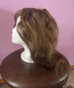 100% Echthaar, gewellte Perücke 12" braun neu ohne Etikett - Bild 1 von 6