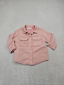 Chaqueta Zara Franela Niñas Talla 4-5 Rosa A Presión - Imagen 1 de 7