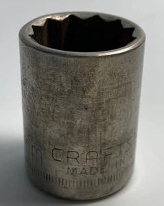 Craftsman Vintage 1/2" Drive 21MM 12 Point Shallow Socket Metric 44249 G1 USA  - Bild 1 von 4