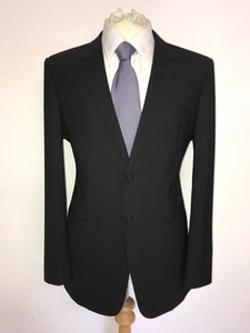 EMPORIO ARMANI Josh Line -Mens Plain BLACK WOOL SUIT - 42 Reg - W36 L31 - LOVELY - Picture 1 of 11