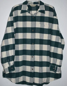 Camisa Eddie Bauer Mujer Grande Franela Botón Cuadros Búfalo Manga Larga Bolsillo - Imagen 1 de 16