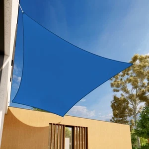 Cubierta rectangular azul 16-24 pies parasol vela refugio para piscina Drive Way - Imagen 1 de 8
