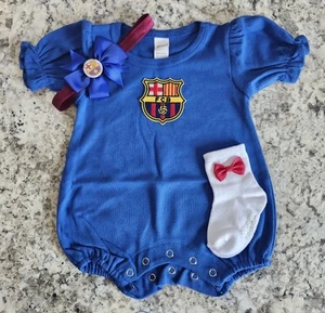 Fc Barelona Baby-/Neugeborenenkleidung Fc Barcelona Babygeschenk - Bild 1 von 2