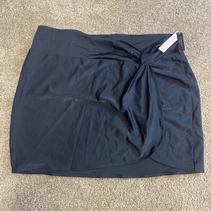 Victoria's Secret Sarong Cover Up Women's XL Black Knit Swimwear Wrap Side Slit - Picture 1 of 12