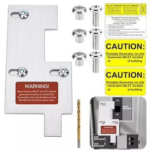Kit de enclavamiento de generador se adapta al panel GE con interruptores de 2 1/2" desde la principal hasta la rama - Imagen 1 de 7