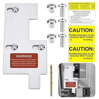 Generator Interlock Kit Fits GE panel with 2 1/2" from main to branch breakers - Image 1 of 4