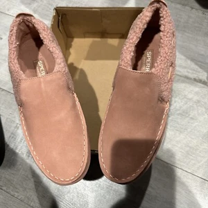 Sperry Women's Moc-sider Leather Teddy Rose 7 - Picture 1 of 4