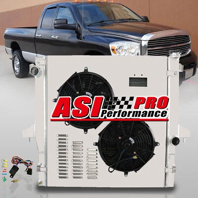 For 2003-2009 Dodge Ram 2500 Ram 3500 5.9L&6.7L Cummins 3Row Radiator Shroud fan Foto 1 de 4