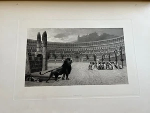 1892 Jean Leon Gerome Hering "The Christian Martyrs" Photogravure Goupil Print - Picture 1 of 2