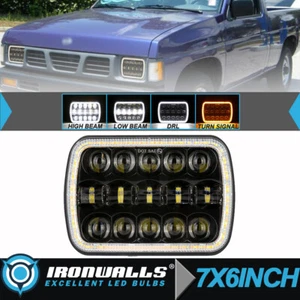 Anillo de señal de giro LED H4 Hi-Lo DRL para camioneta Nissan D21 1986-1996 - Imagen 1 de 12