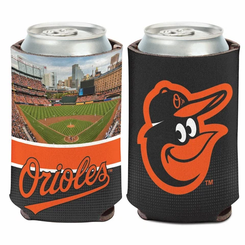 Baltimore Orioles Stadium Can Cooler 12 oz. Koozie 2 sided Cover