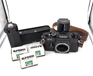Canon F-1 Eye Level 35mm SLR Film Camera - Speed Finder - Motor Drive MF - Japan