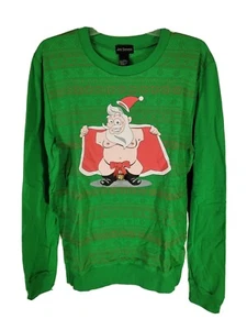 Alex Stevens Herren L Jingle Balls Mr. Klaus Santa Flasher Ugly Christmas Sweater - Bild 1 von 6