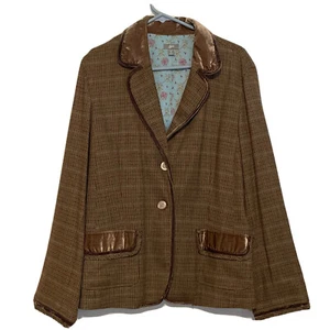 Chaqueta para mujer J Jill talla 16 elástica forrada de lana y rayón - Imagen 1 de 10