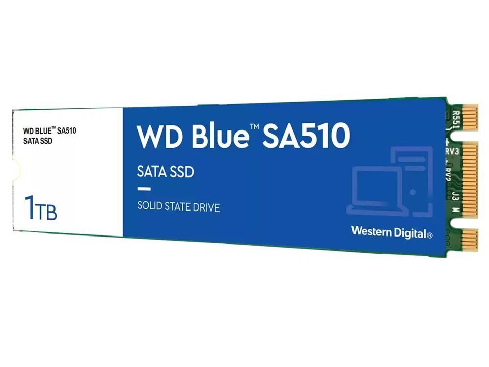 Western Digital Blue SA510 1TB, M.2, SATA III Internal SSD   - WDS100T3B0B