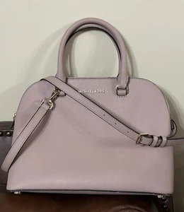 Michael Kors Cindy Medium Dome Blush Pink Saffiano Leather Shoulder bag Handbag - Picture 1 of 10
