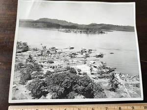 c. 1944 WW2 Makambe Island China Town Official USMC Photograph - Picture 1 of 3