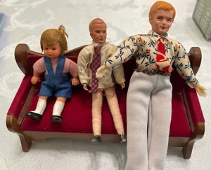 Vintage Caco 3 Puppen Konvolut & Couch Vintage - Bild 1 von 5