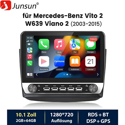 Android 13 Autoradio GPS Navi 64GB Für Mercedes-Benz Viano Vito W639 2004-2014 - Bild 1 von 4