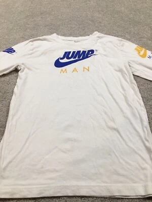 Air Jordan Shirt, Youth L (12-13) White Jump Man Swoosh Graphic Long Sleeve - Image 1 of 4