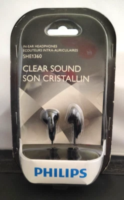 Auriculares intrauditivos Philips SHE1360 nuevos en paquete abierto Foto 1 de 2