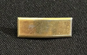 Gold Tone on Sterling SIlver Rectangular Bar Pin Marks Vintage - Picture 1 of 4
