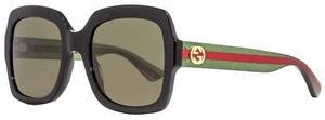 Gafas de sol cuadradas Gucci GG0036SN 002 negras/verdes/rojas 54 mm 0036 - Imagen 1 de 2