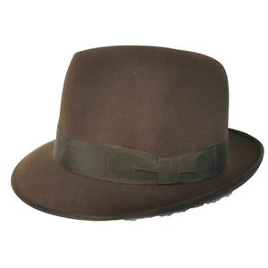 PANIZZA PRESIDENT FEDORA FELTRO CAPPELLO VERDE TRIFOGLIO FUR FELT MEN'S HAT - Picture 1 of 15