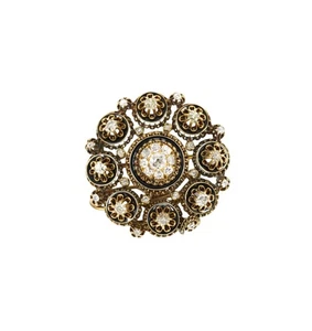 Antike Brosche 14 Karat Gold Diamant - Bild 1 von 9