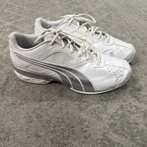 PUMA 18775802 White Leather Men Running/Athletic Sneakers Size US 10.5 - Picture 1 of 11
