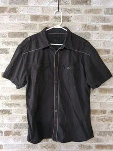 BKE Shirt Mens 2XL Athletic Fit Black Double Pocket - Picture 1 of 7