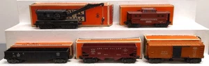 Lionel Vintage O Assorted Freight Cars: 2460, 6456, 6417, 3464, 6462 [5]/Box - Picture 1 of 7