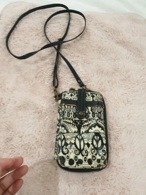 Sakroots Floral Black & White Smartphone Clutch Wallet Crossbody Wristlet - Image 1 of 4