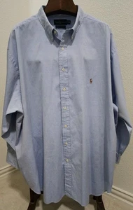 Polo Ralph Lauren Hemd Herren Blau Baumwolle Knopfleiste Oxford Hong Kong Vintage Y2K - Bild 1 von 3