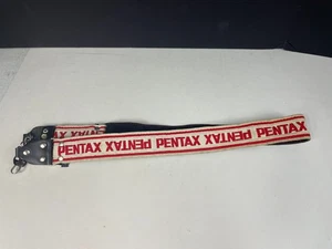 GENUINE! Embroidered Pentax Neck /Shoulder Strap white / Red, Made in Japan - Picture 1 of 2