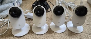YI Smart 1080p Home Camera -Model YYS.2016 White - 4 Cameras- Used - Picture 1 of 4