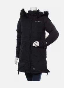 KHUJO Damen Winterjacke Parka Jacke mit Fellkapuze, Modell:Melindra, Dunkelblau - Picture 1 of 4